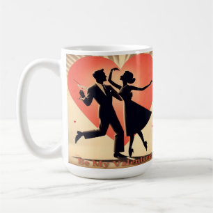 Mug Couple de danseurs de la Saint-Valentin Mid Centur