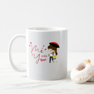 Mug Couple de Dessin Animé Mignon Toi et Moi avec
