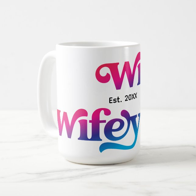 Mug Couple de femmes Anniversaire de mariage Couleurs  (Devant gauche)