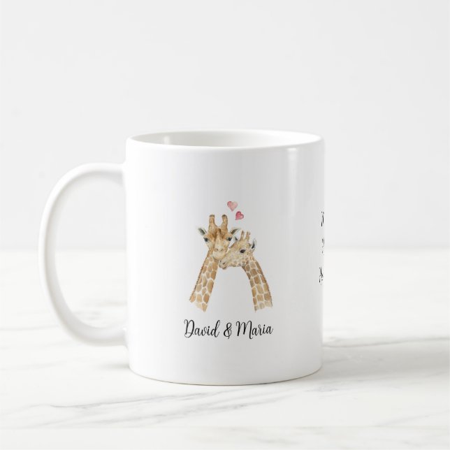 Mug Couple de girafes amoureuses (Gauche)