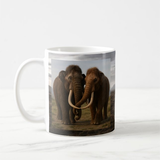Mug Couple de mammouths amoureux (Gauche)