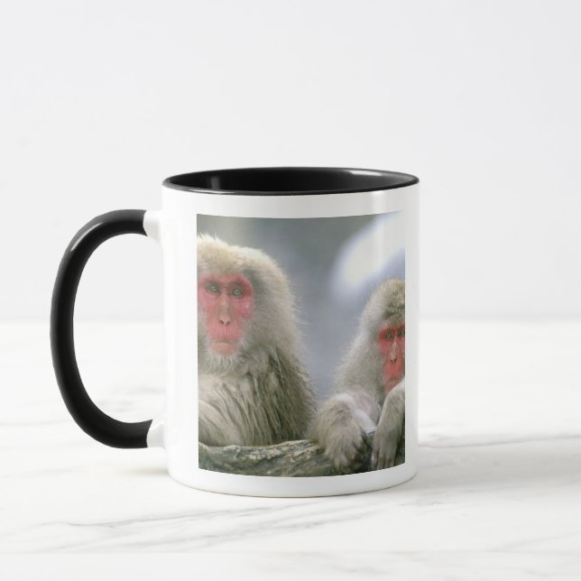 Mug Couple de singes des neiges, Macaque japonais, (Gauche)