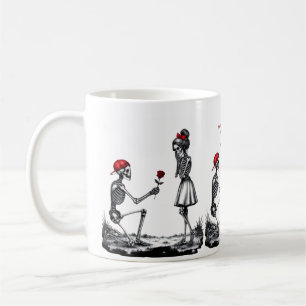Mug Couple de squelettes amour jamais ne faiblit