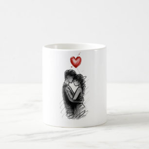 Mug Couple d'éléphants amoureux   Cadeau doux pour un 
