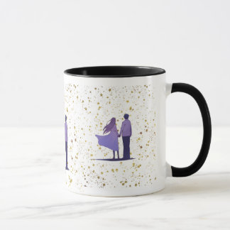Mug Couple Étoiles Dorées