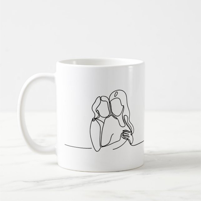 Mug Couple lesbien customisé (Gauche)