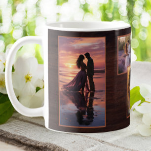 Mug Couple personnalisé 4 photo Russe Brown Valentine