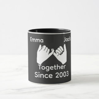 Mug Couple personnalisé avec noms et année personnalis