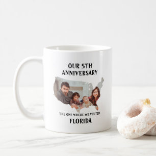 Mug Couple personnalisé vacances mariage USA forme pho