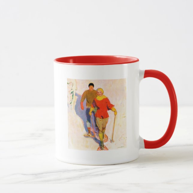 Mug Couple portant des raquettes par McClelland Barcla (Droite)