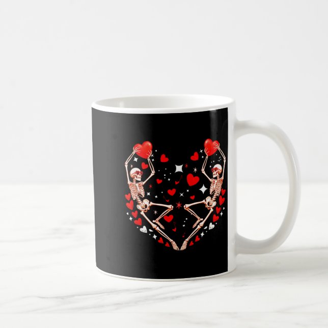 Mug Couple Skeletons Sungles Dancing Cute Hearts Valen (Droite)