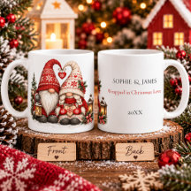 Couple Tomte de Noël Nordique Hiver Scandinave