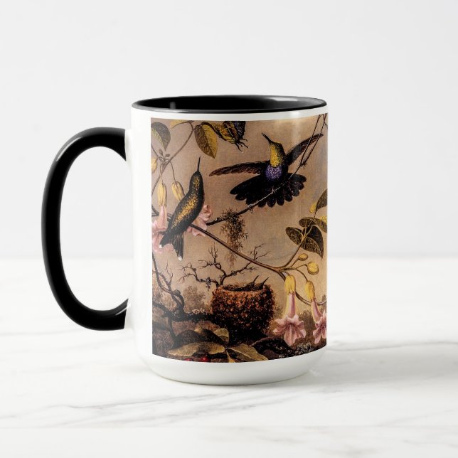 Mug Couple Vintage de Colibris (Gauche)