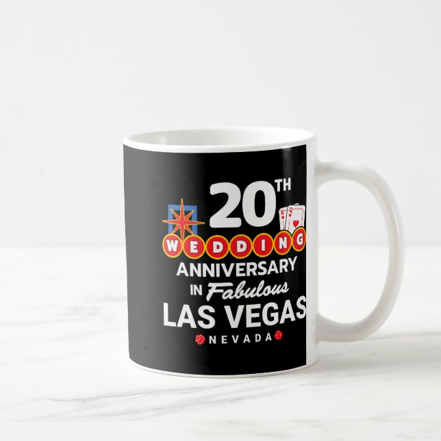 Mug Couples 20e anniversaire - Vegas 20e Mariage Anni (Droite)