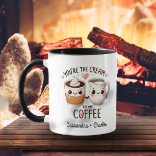 Mug Couples amusants et mignons "Crème à mon café"