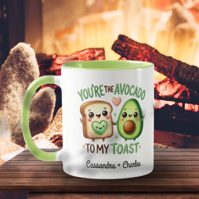 Mug Couples "Avocado to My Toast" personnalisés (Custom Fun Couples "Avocado to My Toast" Mug)