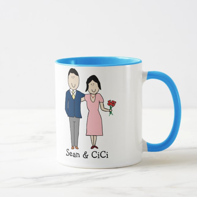 Mug Couples - couleurs faites sur commande (Droite)