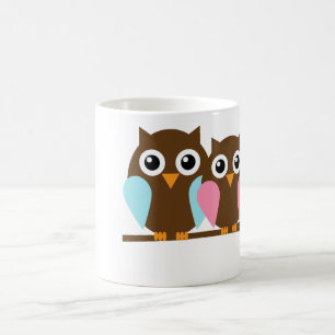 Mug Couples de hibou sur une branche