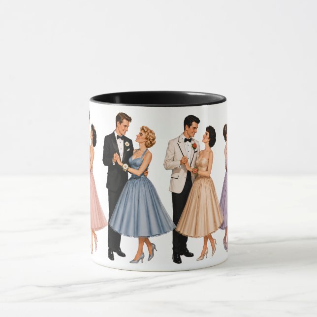 Mug Couples de soirées de bal des années 50 (Centre)