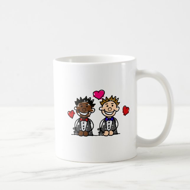 Mug Couples gais Bi-Raciaux (Droite)
