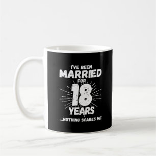 Mug Couples mariés 18 ans drôle 18ème anniversaire