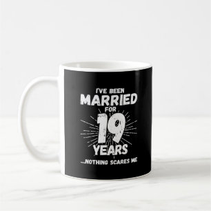 Mug Couples mariés 19 ans drôle 19e anniversaire