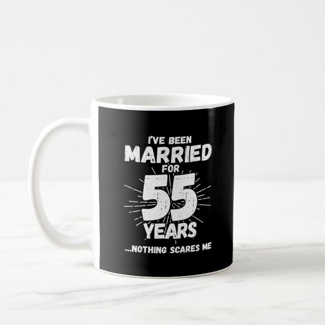 Mug Couples mariés 55 ans drôle 55e anniversaire (Gauche)