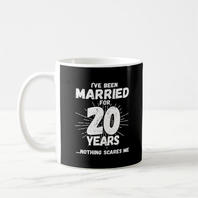 Mug Couples Mariés depuis 20 Ans Drôle 20e Anniversair (Gauche)