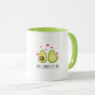 Mug Couples mignons d'avocat, avocat, amour, cadeau,