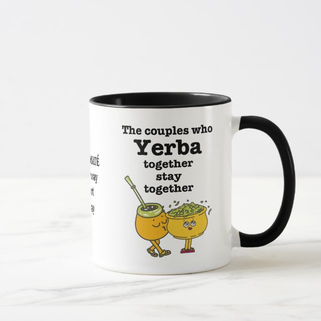 Mug Couples YERBA MATE élégant (Droite)