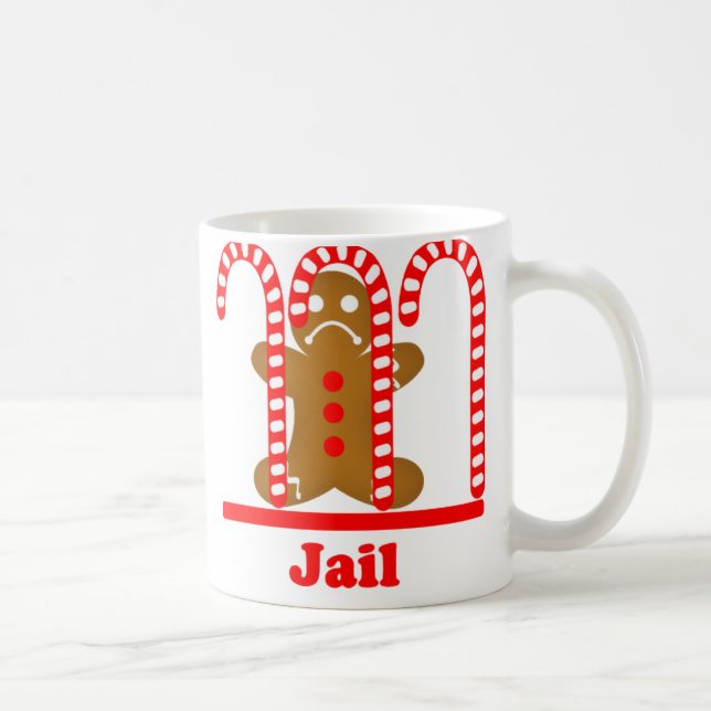 Mug Coupure de prison de bonhomme en pain d'épice (Droite)