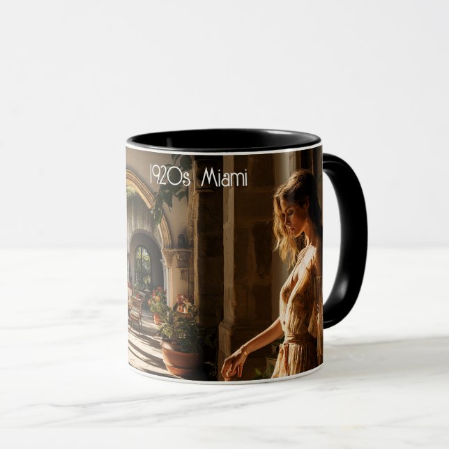 Mug Cour de la villa espagnole Miami années 1920 (Devant droit)