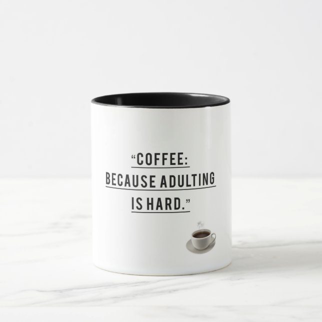 Mug Courage à la caféine - Café pour adultes (Centre)