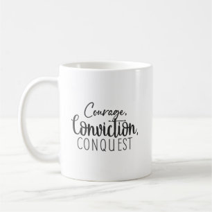 Mug Courage Conquête - Gym Hustle Succès Motivation