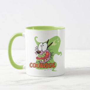 Mug Courage du chien lâché   Graphique fantôme