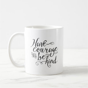 Mug Courage et typographie