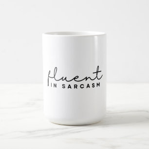 Mug Courant en sarcasme, minimaliste drôle sarcastique