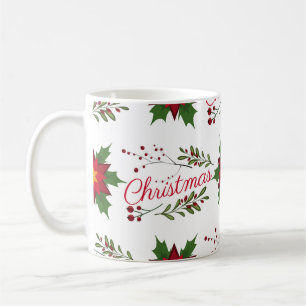 Mug Courbe fleurie de Noël motif floret holi