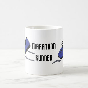 Mug Coureur de Marathon - Chaussures de Course Bleues