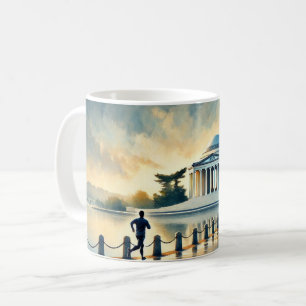 Mug Courir à Washington DC Jefferson Memorial