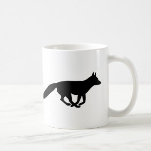 Mug Courir des silhouettes Fox Animal sauvage