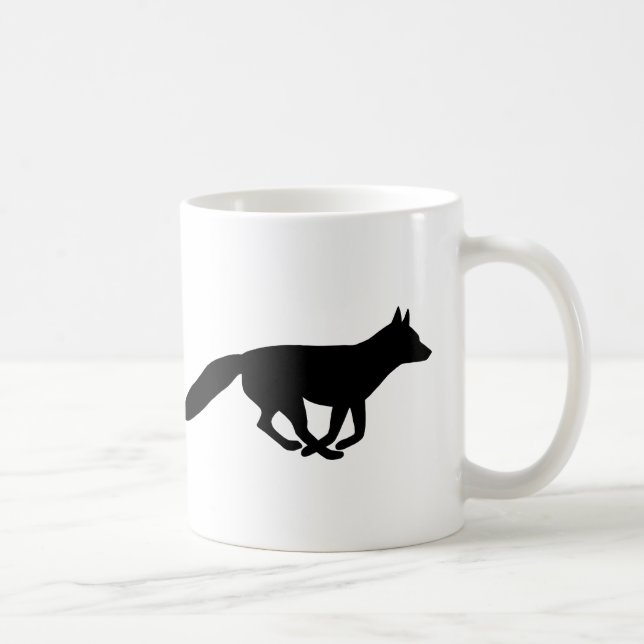Mug Courir des silhouettes Fox | Animal sauvage (Droite)