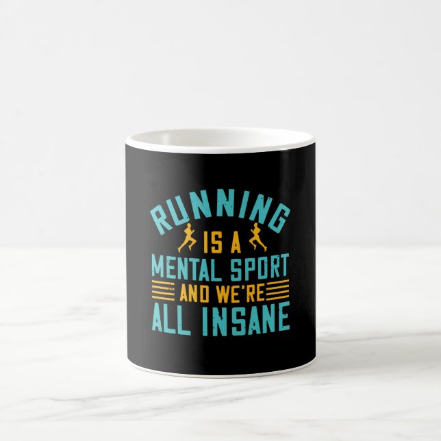 Mug Courir - La course est un sport mental (Centre)