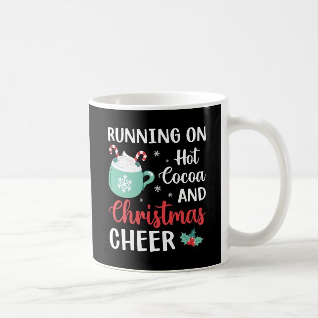 Mug Courir sur le cacao chaud et la fête de Noël (Droite)