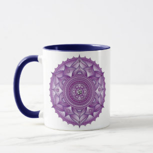 Mug Couronne Chakra Purple Mandala Musique à deux tons