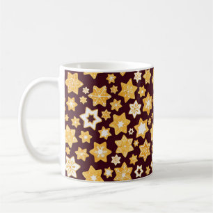 Mug Couronne de biscuits de Noël avec Arrière - plan d