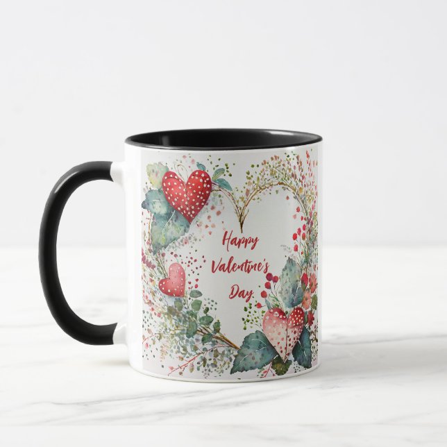 Mug Couronne de coeur de la Saint-Valentin florale de  (Gauche)