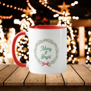 Mug Couronne de fêtes Merry & Bright