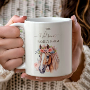 Mug Couronne de fleurs rustique de ferme familiale Che