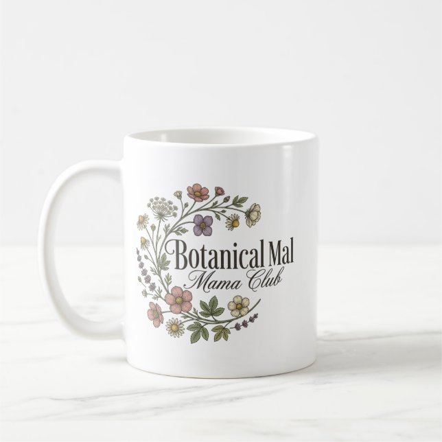 Mug Couronne de fleurs sauvages esthétique (Gauche)